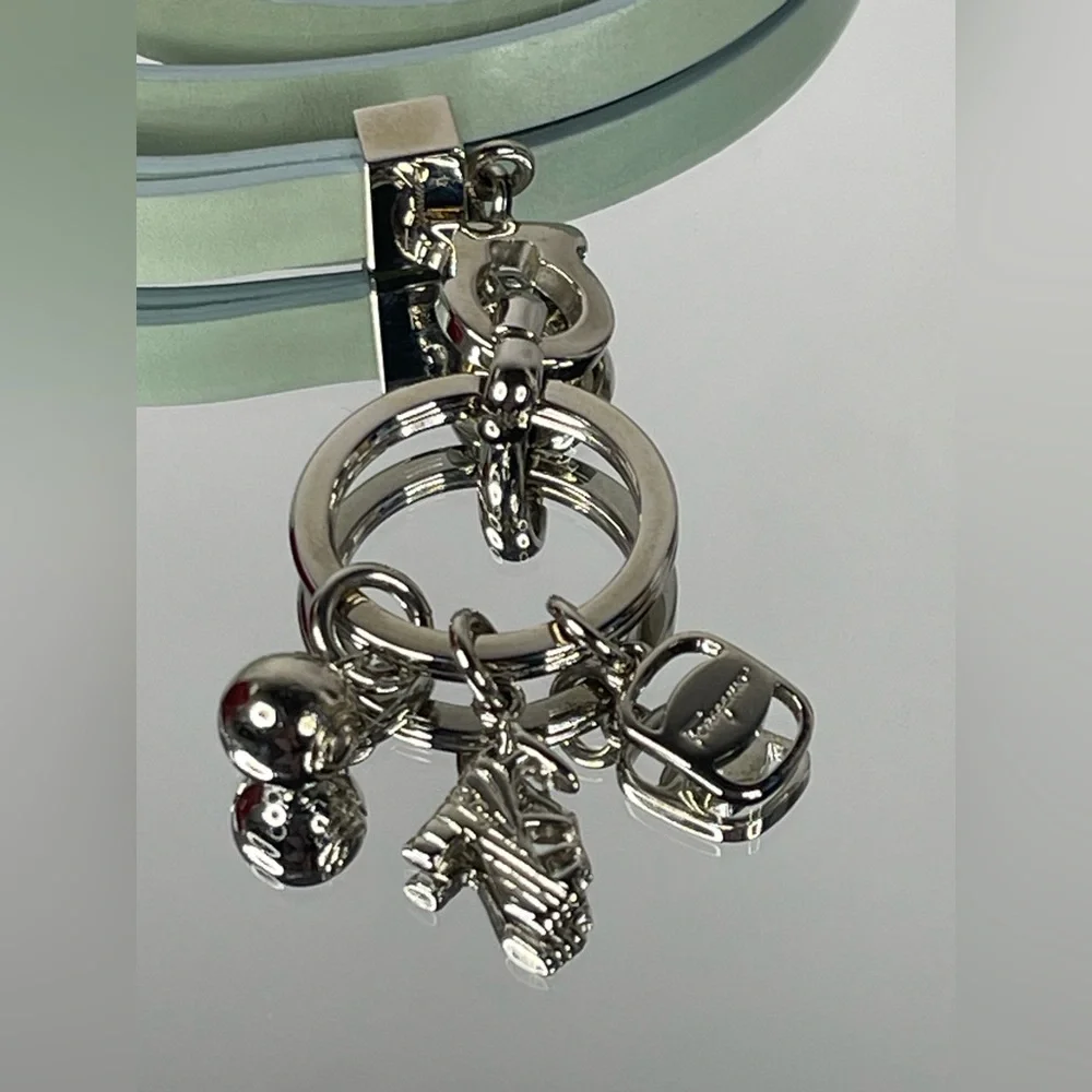 Salvatore Ferragamo Leather Neck Strap Keychain With Box and Dust Bag - Picture 3 of 7